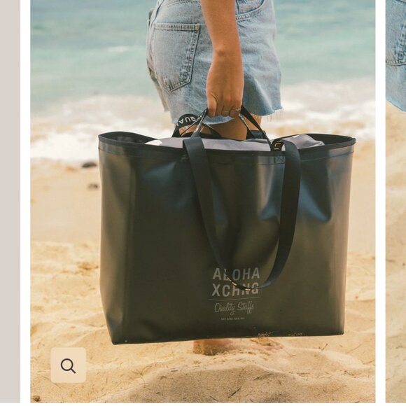 ALOHA XCHNG Dry Kine Tote – Kauai, Hawaii 🌺 (Black Waterproof Tote) BLACK - Picture 6 of 10